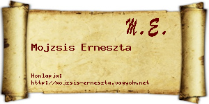 Mojzsis Erneszta névjegykártya
